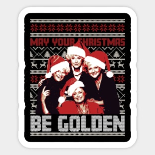 May Your Christmas Be Golden Sticker